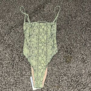 Twiin snakeskin graphic swimsuit